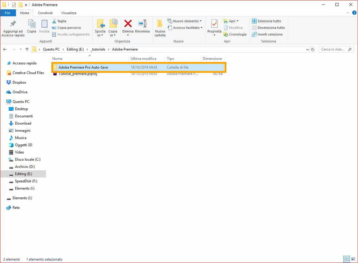 Preferenze e settaggi: salvataggi automatici in Premiere e file di Backup