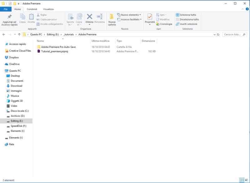 Progetti Premiere: come vengono organizzati i file e le cartelle? Progetti Premiere: come vengono organizzati i file e le cartelle?