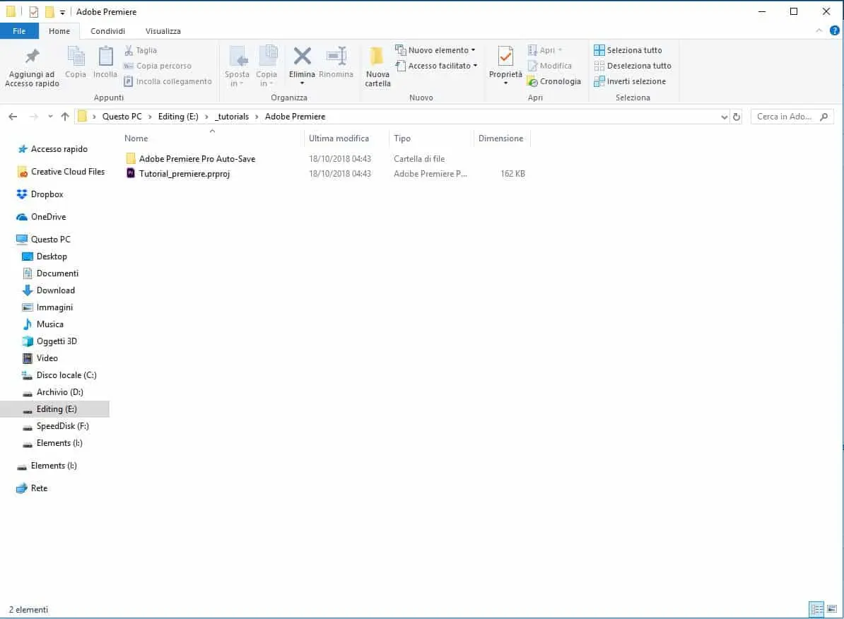 Progetti Premiere: come vengono organizzati i file e le cartelle? Progetti Premiere: come vengono organizzati i file e le cartelle?