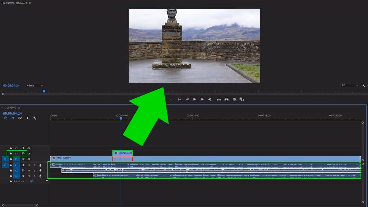 Come funziona una timeline in Adobe Premiere 2019