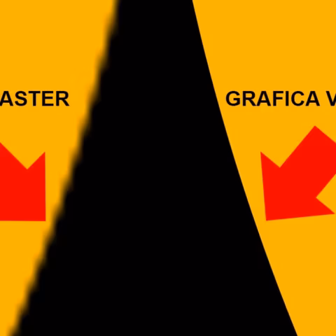 Differenza fra grafica vettoriale e grafica raster - Adobe Premiere 2019