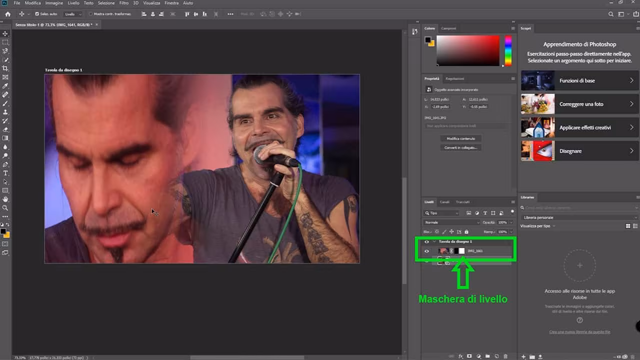Adobe Photoshop: come combinare due immagini utilizzando la maschera di livello