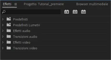 Dove trovare le transizioni video e le transizioni audio in Adobe Premiere Dove trovare le transizioni video e le transizioni audio in Adobe Premiere