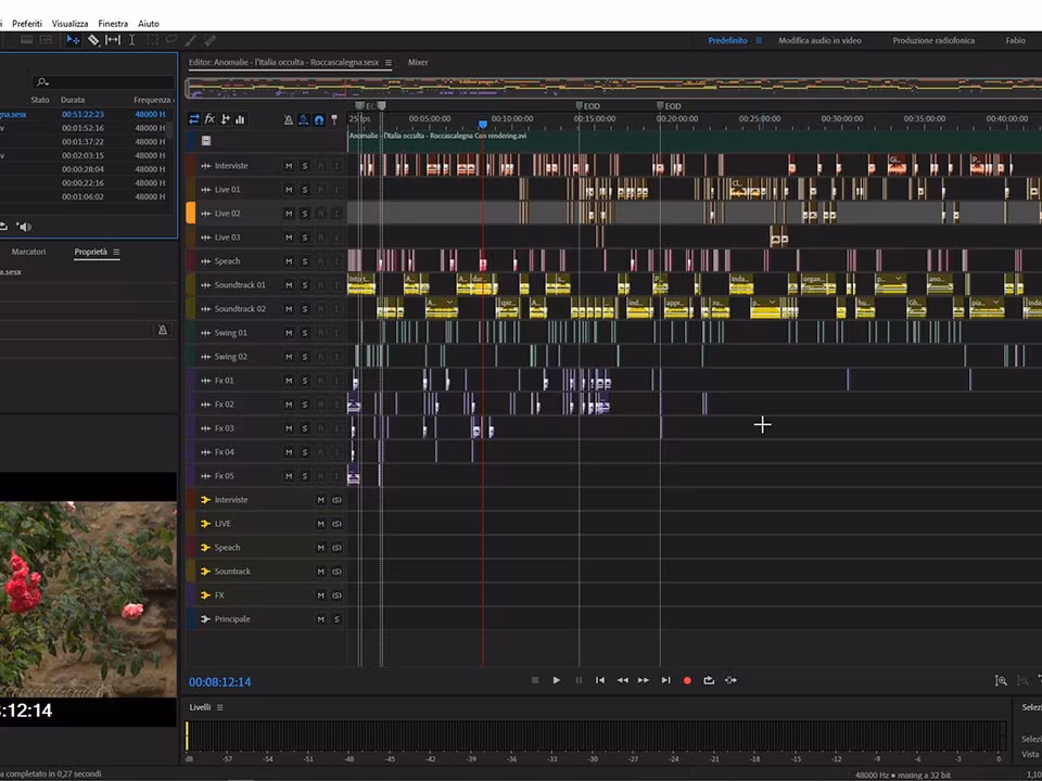Importare un progetto video Adobe Premiere in Adobe Audition