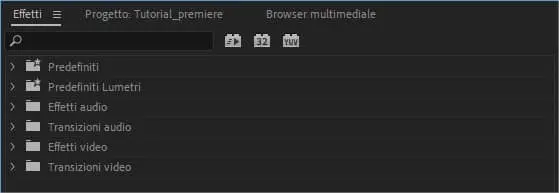 Pannello effetti di Adobe Premiere 2019: dove trovare tutti gli effetti video e audio Pannello effetti di Adobe Premiere 2019: dove trovare tutti gli effetti video e audio