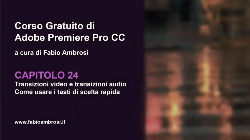 Come applicare transizioni video e transizioni audio in Adobe Premiere