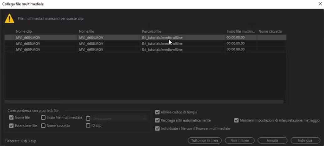 Media offline e clip offline. Come ripristinare i collegamenti ai file originali in Adobe Premiere Media offline e clip offline. Come ripristinare i collegamenti ai file originali in Adobe Premiere