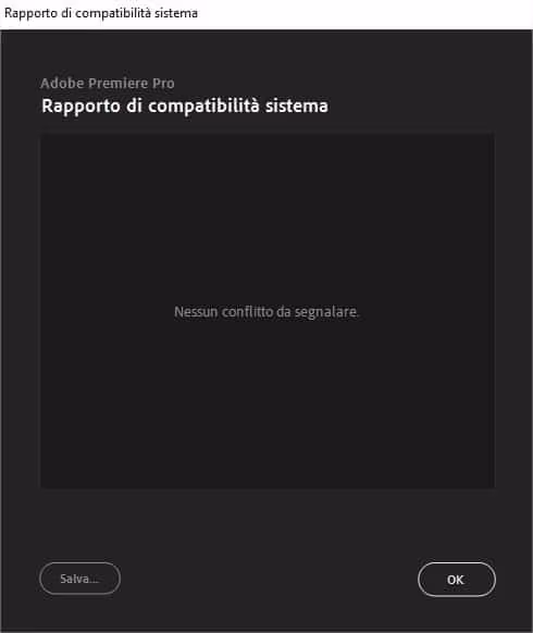 Rapporto di compatibilità sistema
