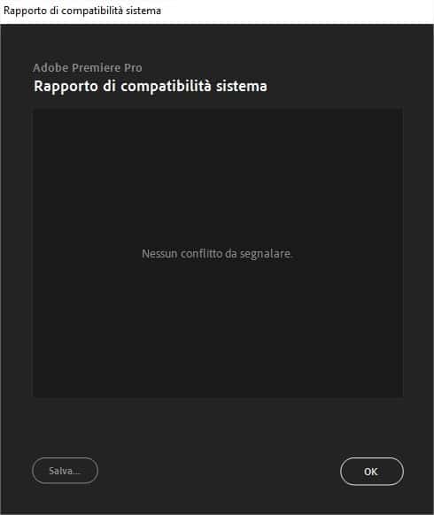 Rapporto di compatibilità sistema