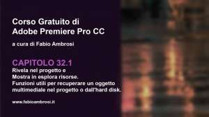 Rivela nel progetto e Mostra in esplora risorse in Adobe Premiere