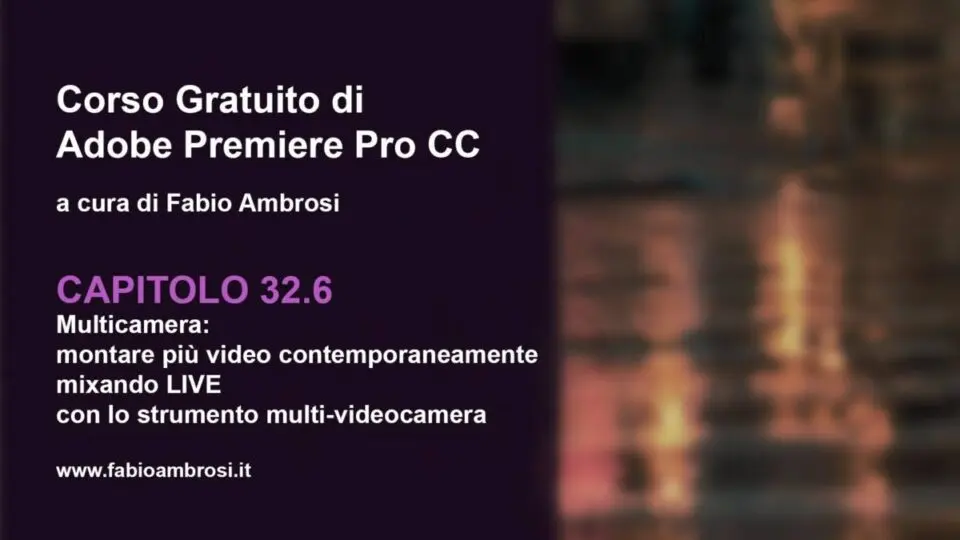 Multicamera: montare più video contemporaneamente mixando live con lo strumento multiview