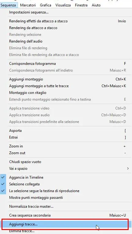 Come aggiungere nuove tracce audio in Adobe Premiere Pro