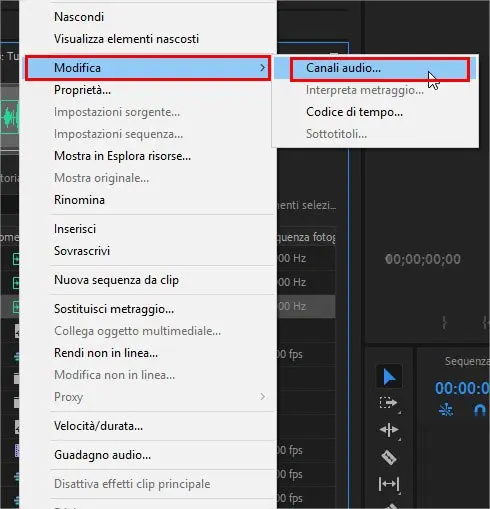 Audio sbilanciato: come mappare i canali audio in Adobe Premiere Pro