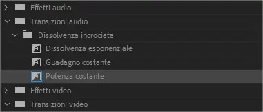 Dissolvenze audio in Adobe Premiere Pro 2019