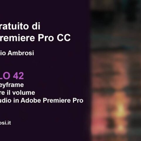 Utilizzare i Keyframe per modificare il volume di una clip in Adobe Premiere Pro
