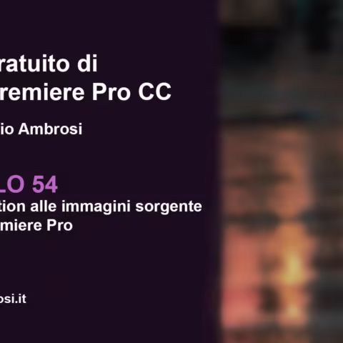 Color correction alle immagini sorgente in Adobe Premiere Pro