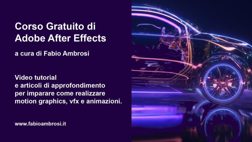 Video corso gratuito di Adobe After Effects