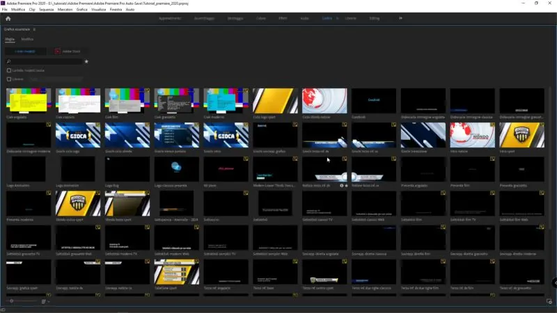 Grafica Essenziale in Adobe Premiere Pro - Libreria Grafica Essenziale in Adobe Premiere Pro - Libreria