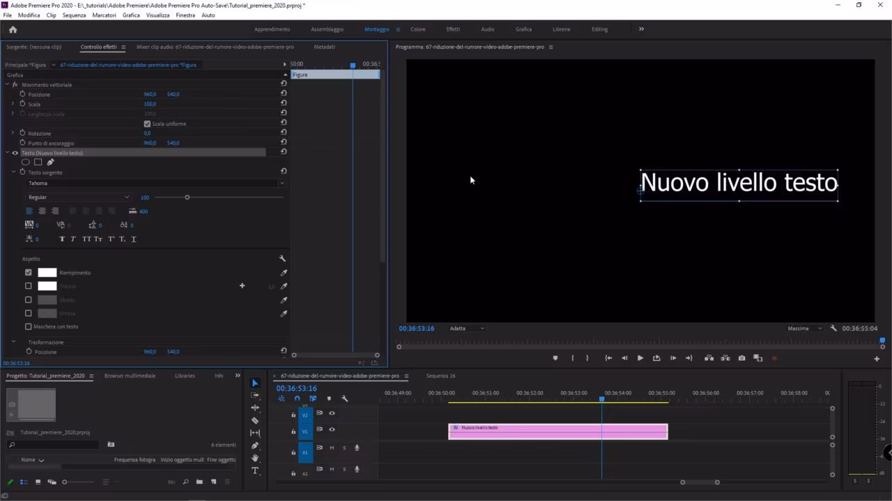 Come modificare il testo in Adobe Premiere Pro