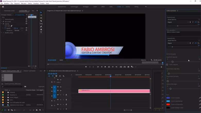 Come creare sottopancia e titoli animati usando la grafica essenziale di Premiere Pro