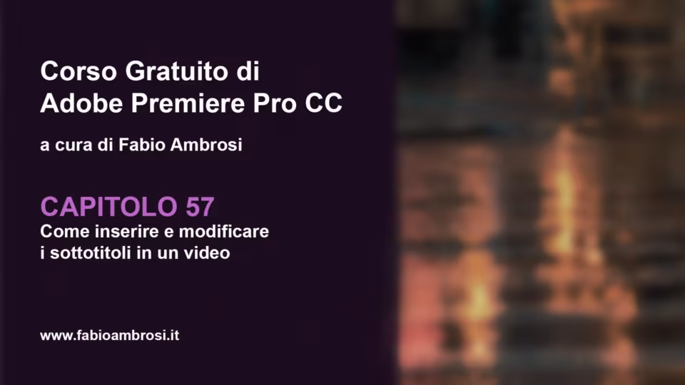 Come inserire e modificare i sottotitoli in un video in Adobe Premeire Pro
