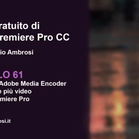 Come usare Adobe Media Encoder per esportare i video