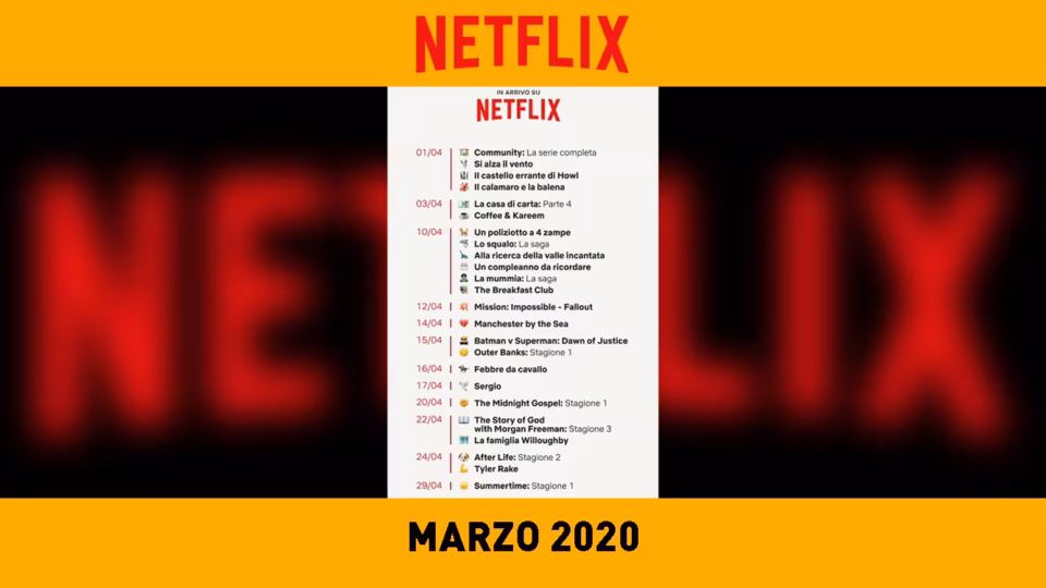Cosa vedere su Netflix durante la quarantena nel mese di Aprile 2020?