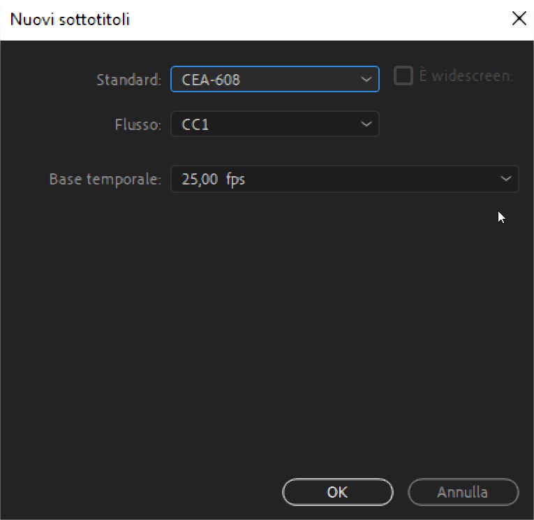 Come aggiungere sottotitoli in Adobe Premiere Pro "Come