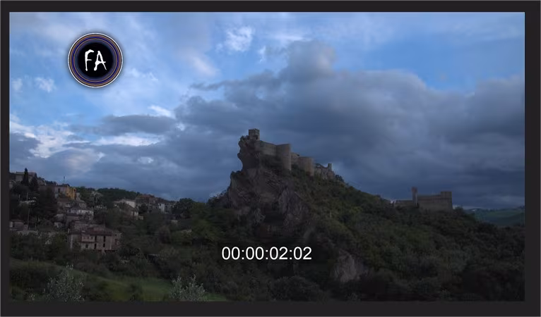 Esempio di timecode stampato in un video esportato con Adobe Premiere Pro