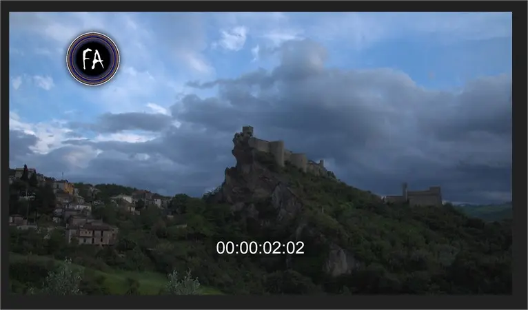 Esempio di timecode stampato in un video esportato con Adobe Premiere Pro