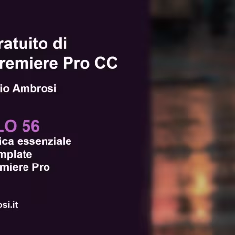 Come usare la grafica essenziale e i motion graphics templates in Adobe Premiere Pro