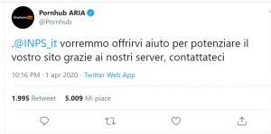 Il sito dell’INPS irraggiungibile per i troppi accessi. Pornhub offre il suo aiuto. Possibili cause