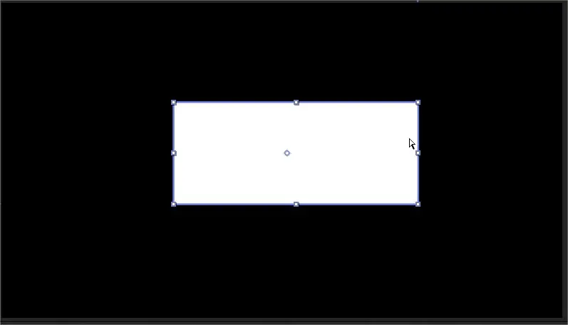 Un rettangolo disegnato in After Effects