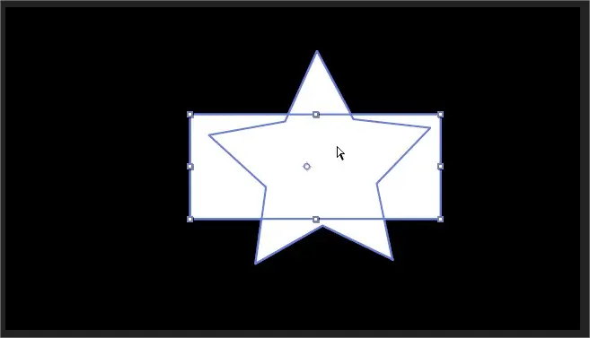 La stella è sopra il rettangolo