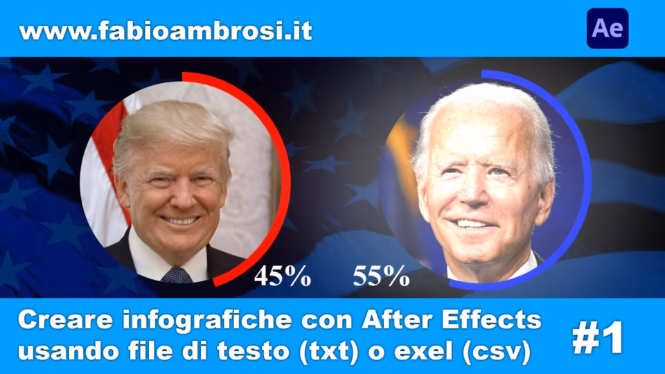 Animare infografiche in After Effects con Espressioni e fogli di calcolo Exel