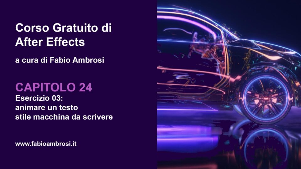 Come animare un testo stile macchina da scrivere in Adobe After Effects