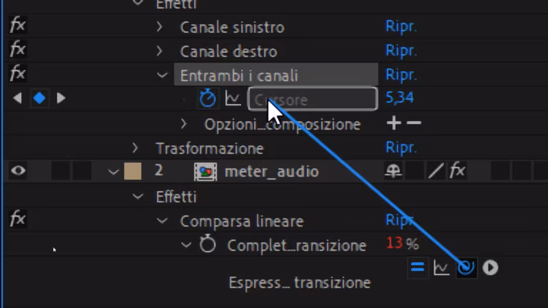 File Audio in Adobe After Effects: converti audio in fotogrammi chiave