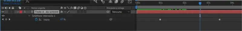 Modificare l'effetto "macchina per scrivere" di After Effects usando i keyframe