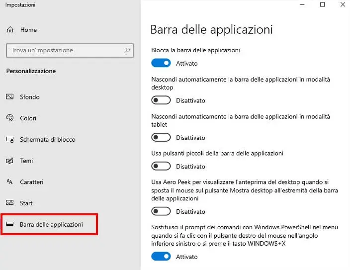 Personalizzare l'interfaccia di Windows 10: la barra delle applicazioni Personalizzare l'interfaccia di Windows 10: la barra delle applicazioni