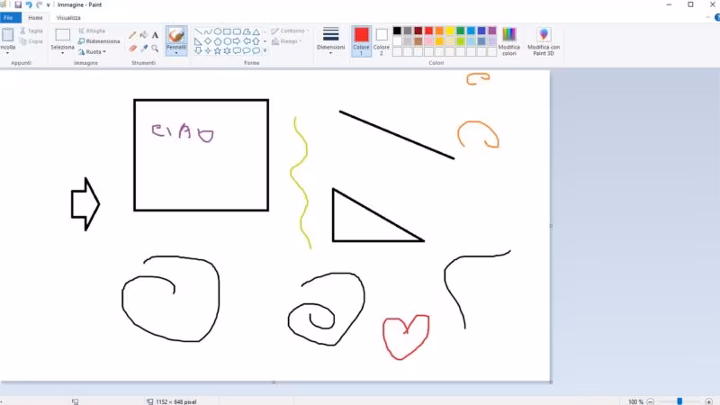 Programmi installati in Windows 10: Paint