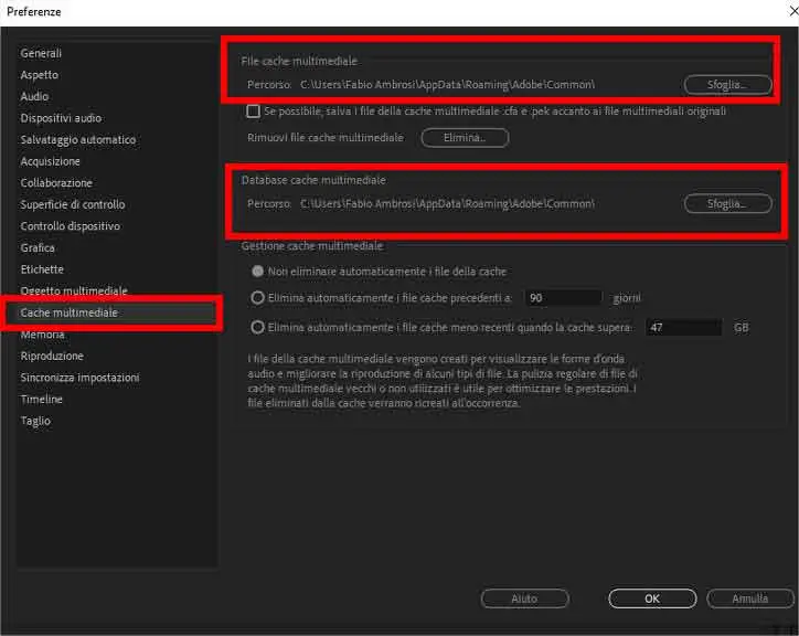Come pulire la cache dei file multimediali in Adobe Premiere Pro - STEP 2 Come pulire la cache dei file multimediali in Adobe Premiere Pro - STEP 2