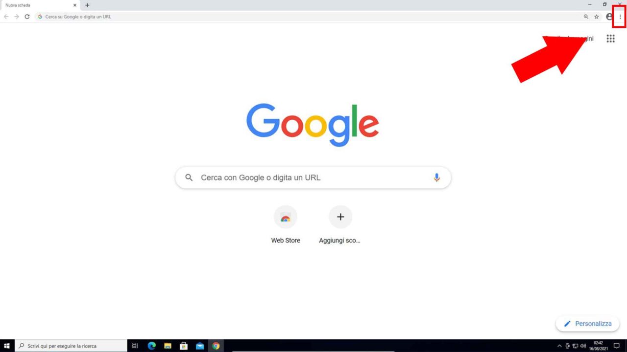 Come cancellare cache e dati personali in Google Chrome: Step 2