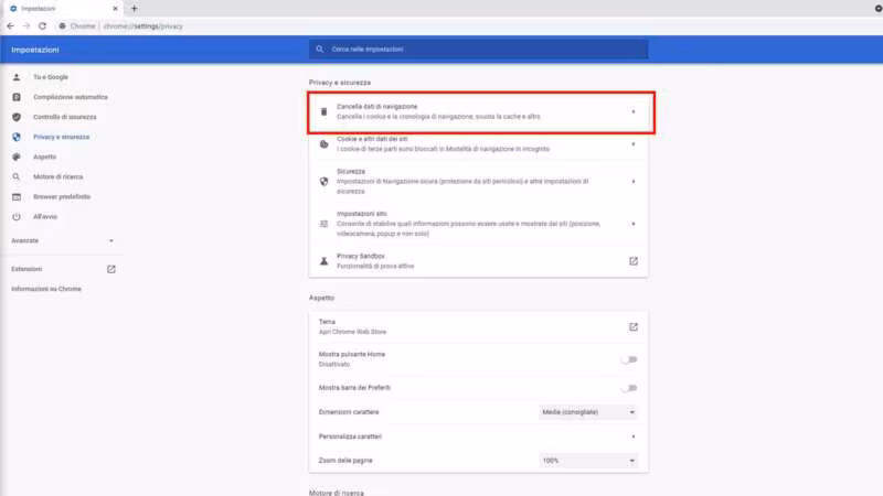Come cancellare la cache e i dati personali in Google Chrome (desktop) - STEP 4 Come cancellare la cache e i dati personali in Google Chrome (desktop) - STEP 4