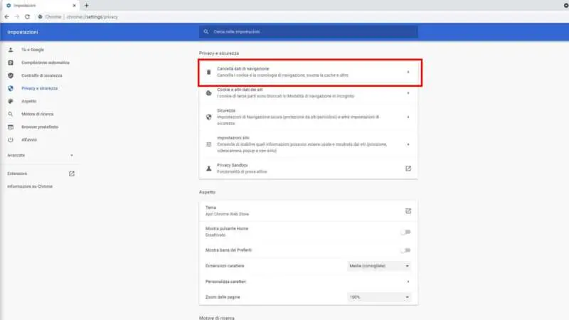 Come cancellare la cache e i dati personali in Google Chrome (desktop) - STEP 4