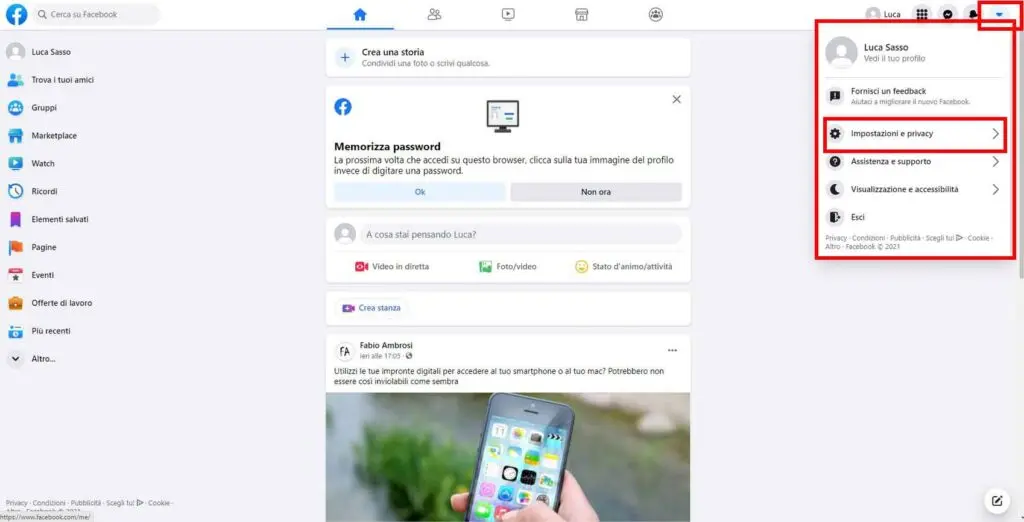 Come cancellarsi definitivamente da Facebook - STEP 1 - Impostazioni e privacy Come cancellarsi definitivamente da Facebook - STEP 1 - Impostazioni e privacy