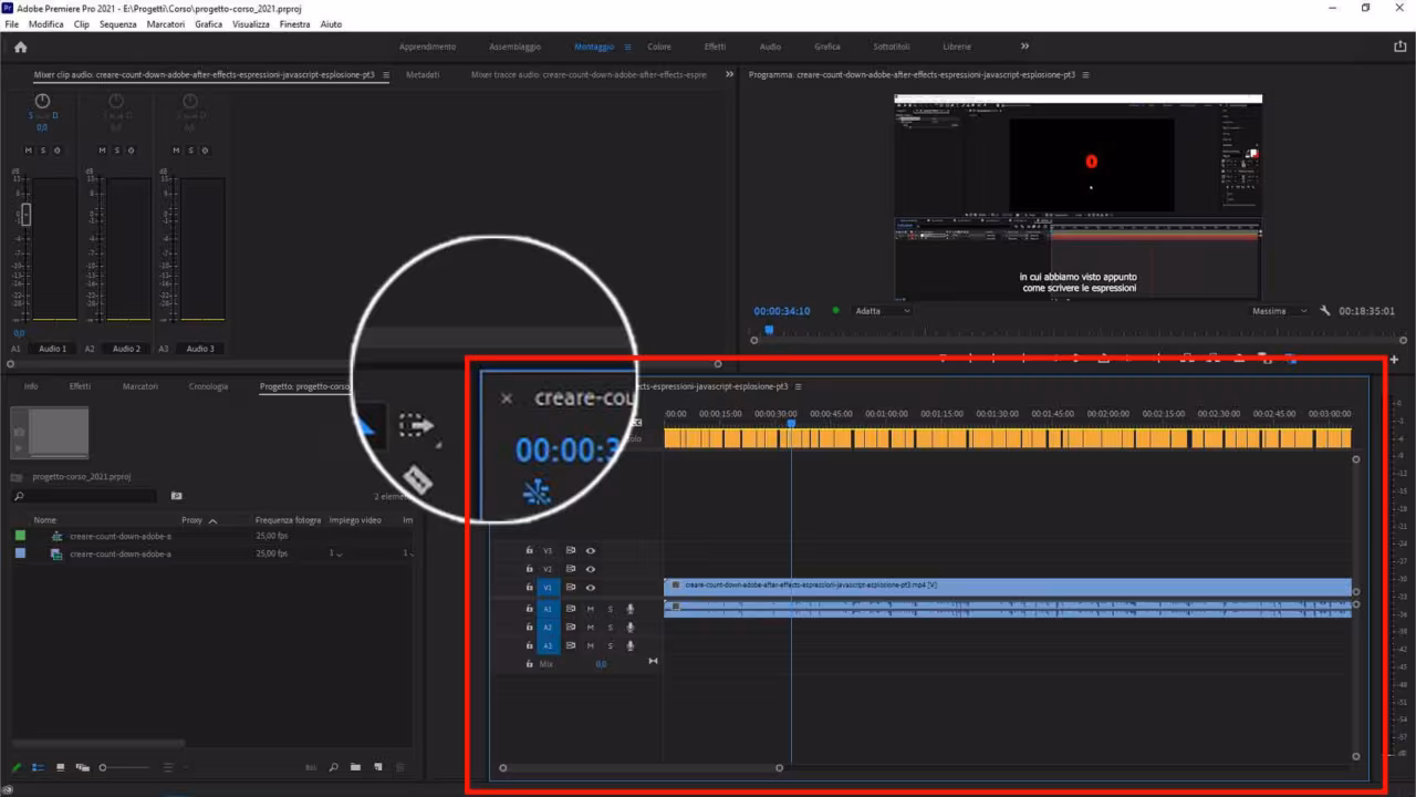 Come esportare una clip video con Adobe Premiere Pro - STEP 1 - Selezionare la sequenza