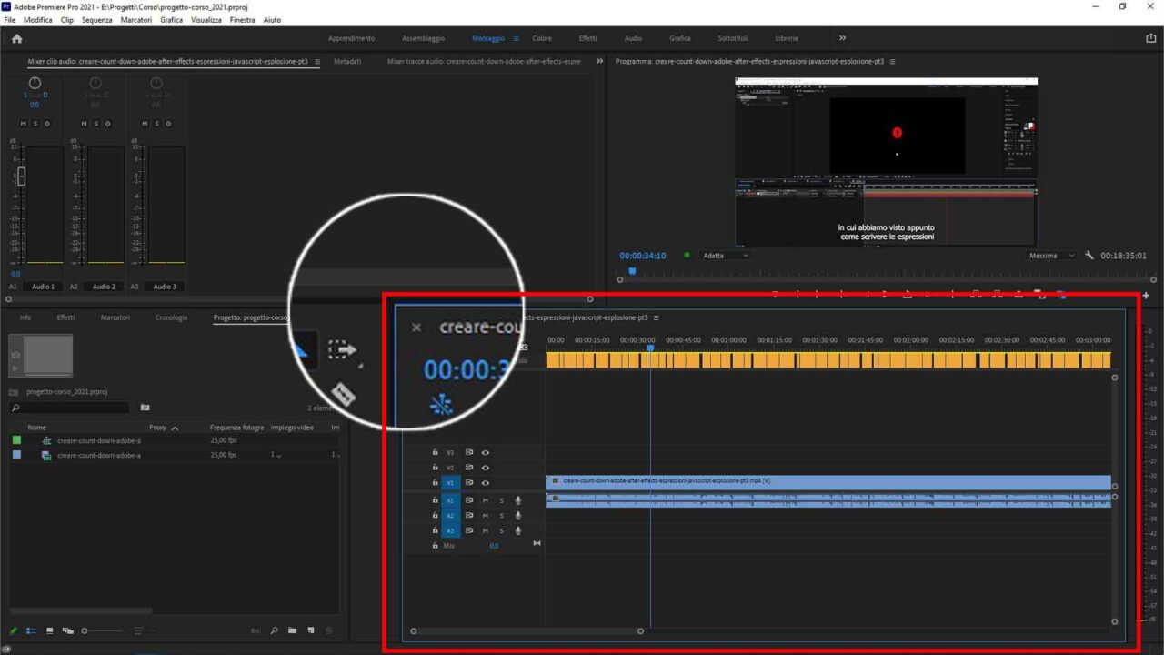 Come esportare una clip video con Adobe Premiere Pro - STEP 1 - Selezionare la sequenza