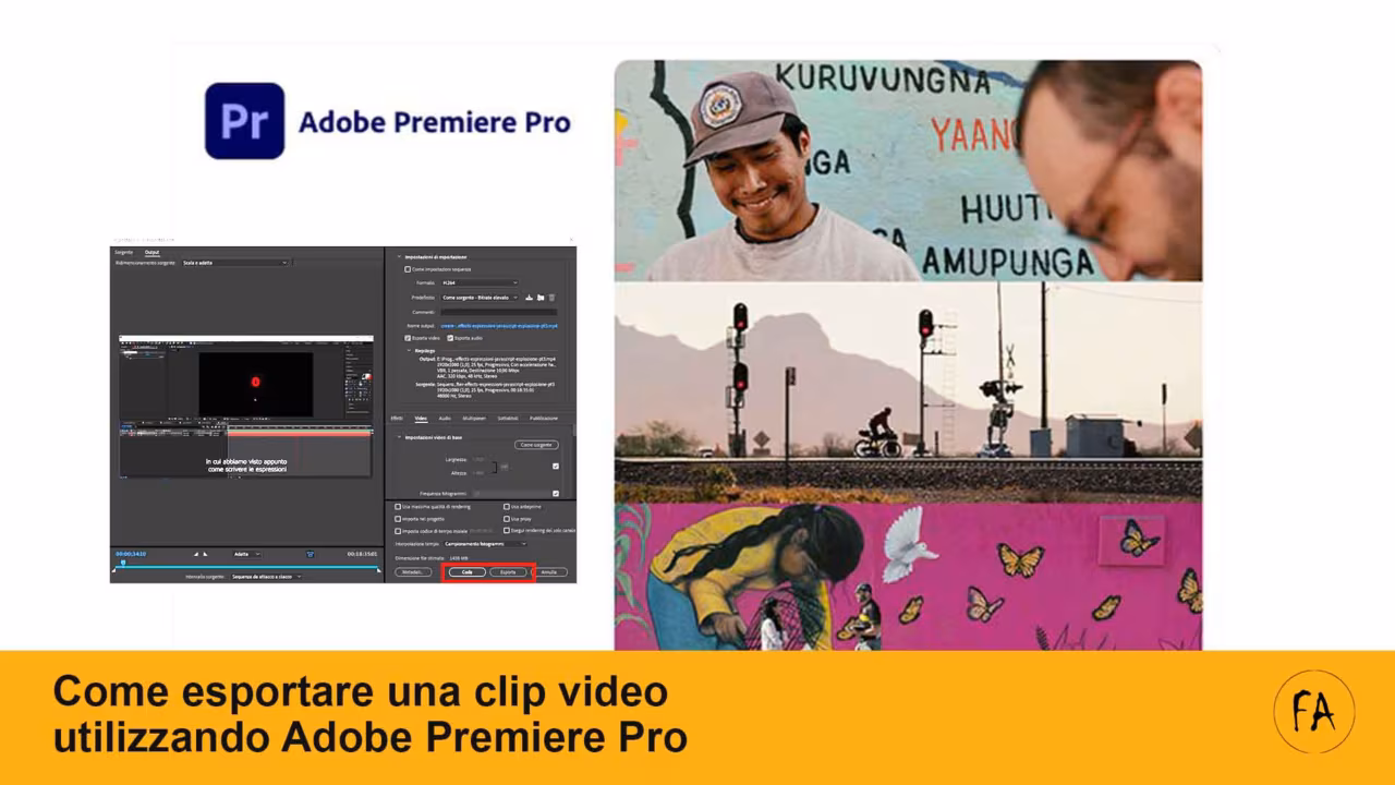 Come esportare una clip video usando Adobe Premiere Pro. Nozioni di base.