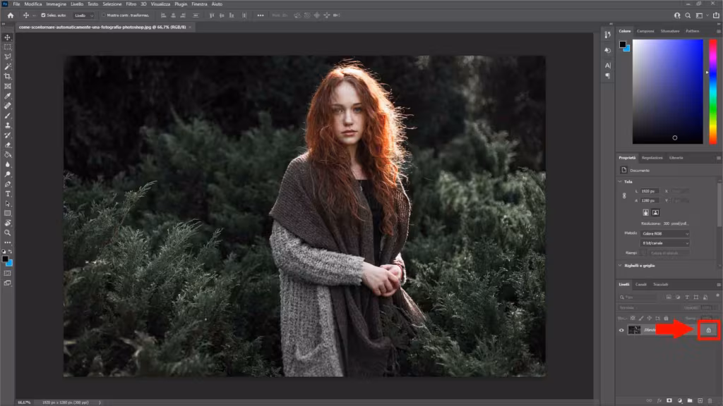 Come scontornare automanticamente una fotografia in Photoshop: Step 2