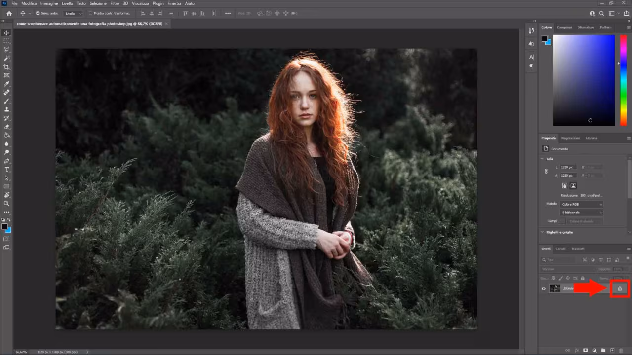 Come scontornare automanticamente una fotografia in Photoshop: Step 2